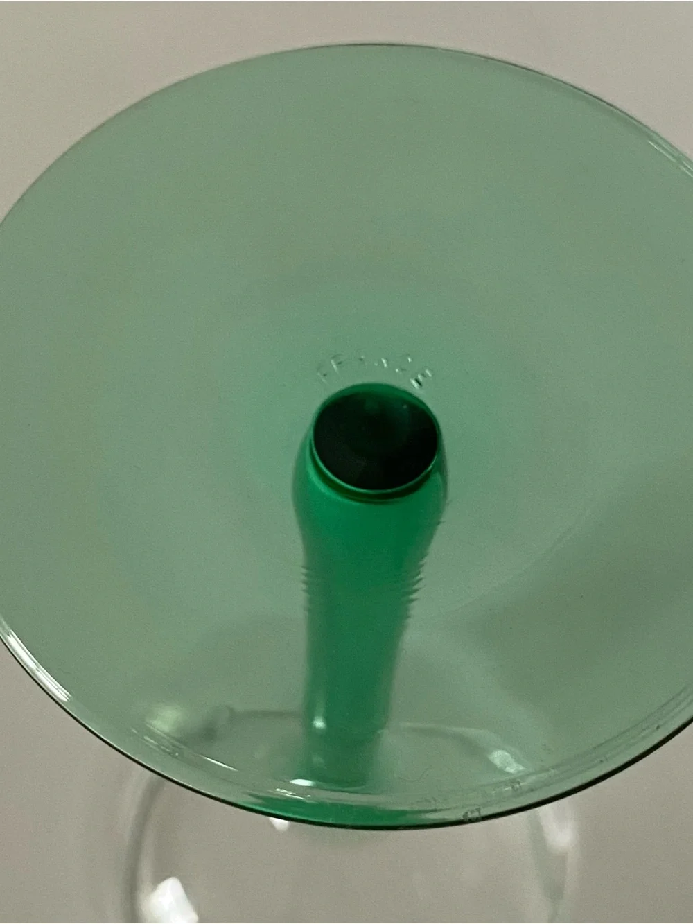 Vintage Luminarc Wine Glass Green Stem Set Of 2 Made In France Mint Cond! 6.25”.
